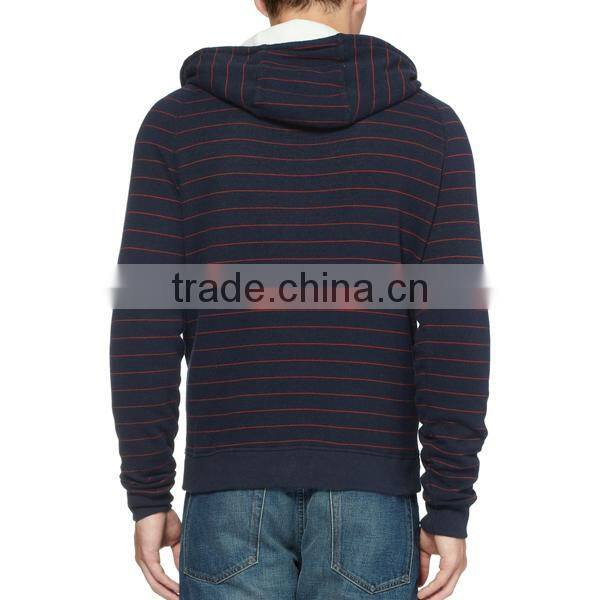 strip cotton hoodies jersey sweatshirt for men