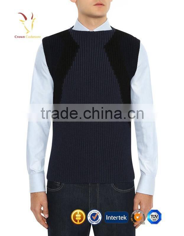 Winter Knitting Loose Sleeveless Vest Men Vest Knitting Pattern