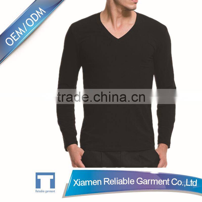 High quality custom plain long sleeve t shirt made in china