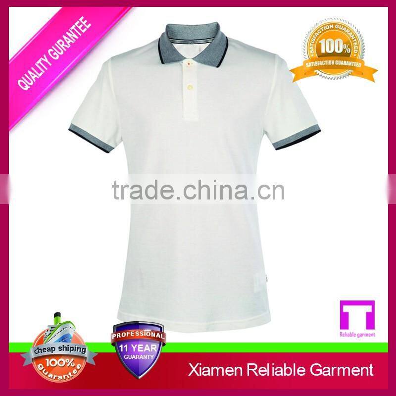 2016 high quality custom mens polo shirt 100% cotton with embroidery logo
