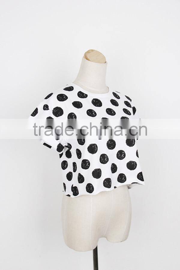 women mini shirt dot design blouse