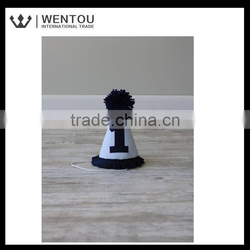 Wholesale Navy Blue and Green Argyle number Birthday Hat