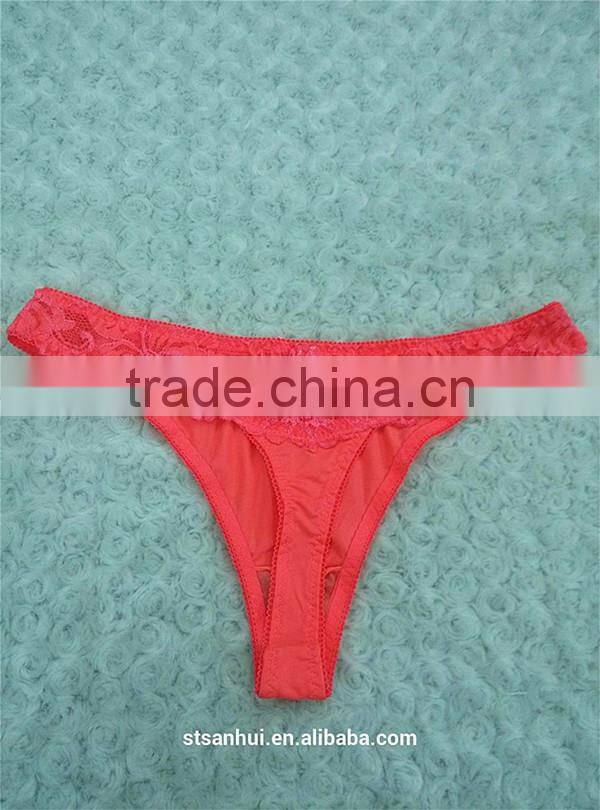 Newest women micro panty stylish fluo lace thong underwear