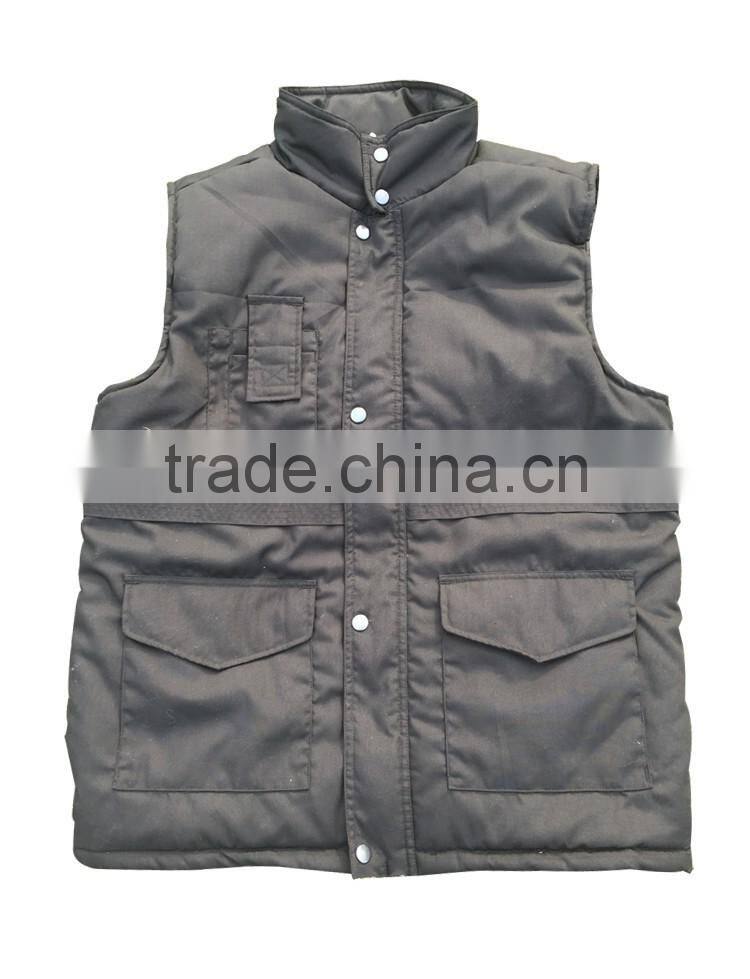 Custom mens quilted work wear bodywarmer tactical uniform vest