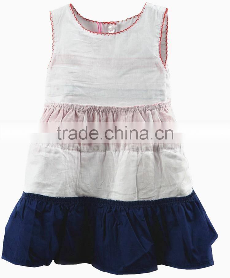 latest baby cotton frocks designs sleevess tiered bow kids dress