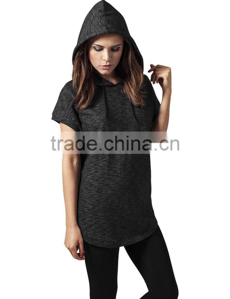 Ladies Melange Sleeveless PulloverTerry Hoody Jumper