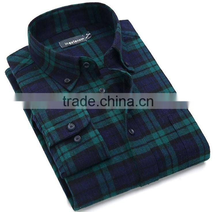 Latest shirt designs for men plaids flannel cotton couple long sleeve fancy design men shirt