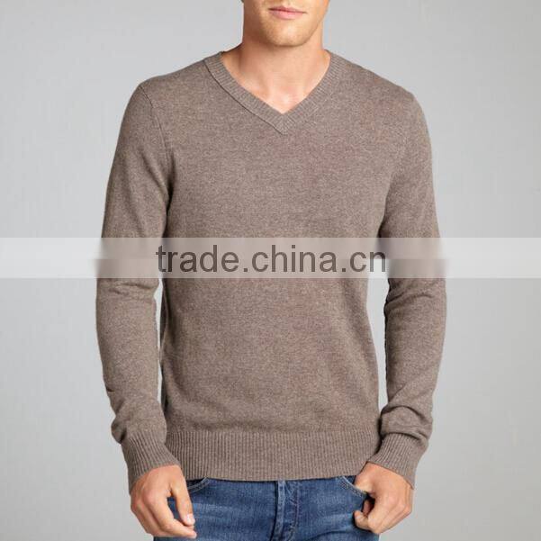 New design v-neck knitting patterns men sweater cashmere sweater
