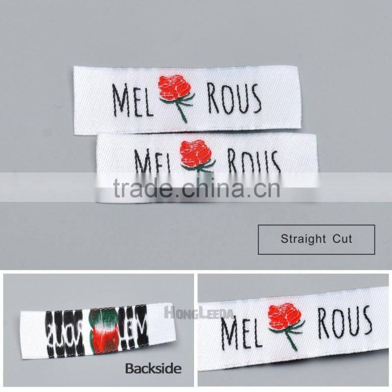 Customized garment shoe labels/woven labels/embroidered tag width below 2.5cm WEF-001