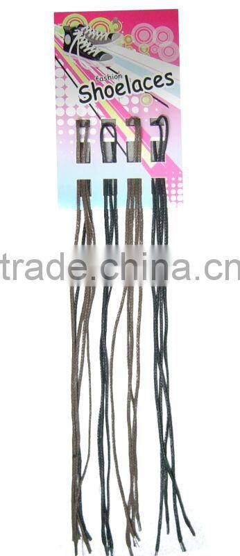 flat type waxed cotton cotton strengthen shoe laces