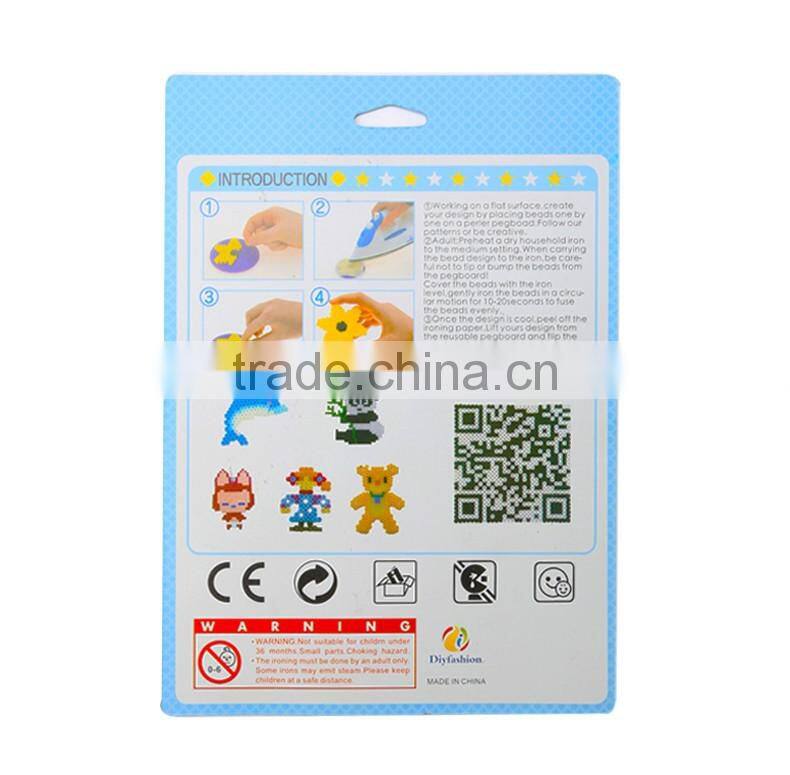 Diyfashion 5mm hama perler fuse beads Sundae set with puzzle iron paper and twezzer hama beads toys for kids 18031