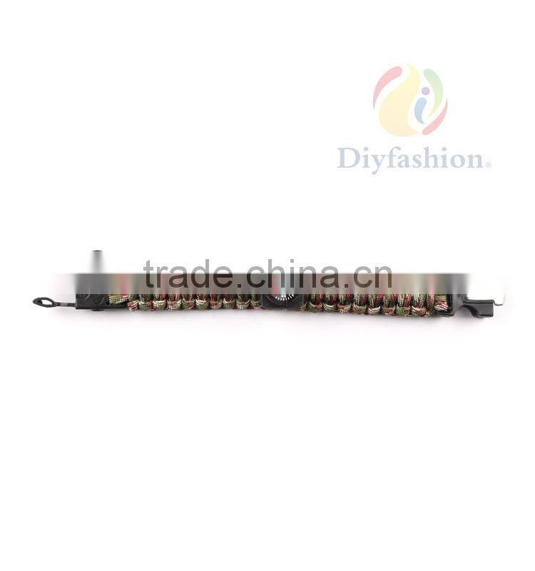 Outdoor Survival Bracelet Paracord, Handmade Bracelet For Men Women Fashion Stout Plastic Buckle PC6014-1