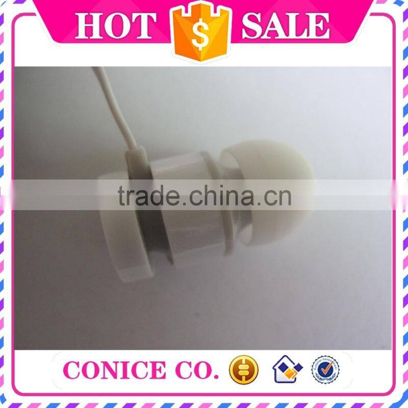 fancy quality white flat cable earbuds magic sound stereo in-ear earphone with mic