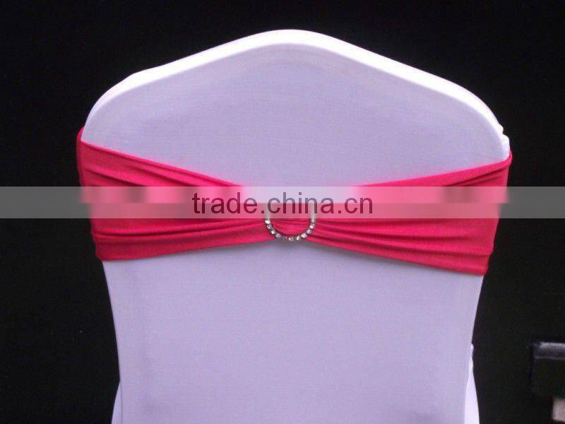 Red lycra spandex chair cover band and Nylon band for wedding chair cover