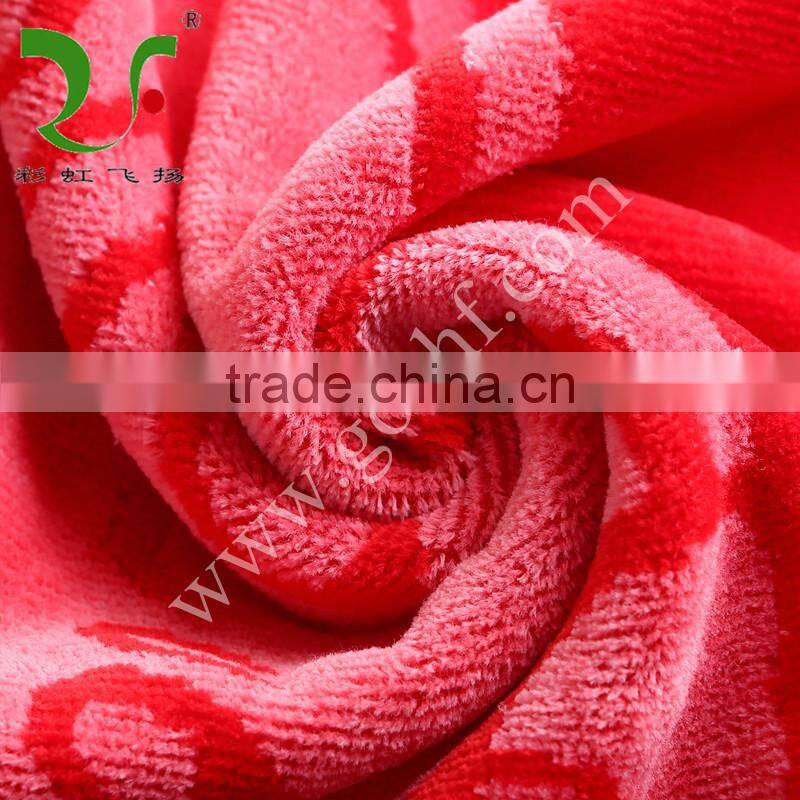 100% cotton plush yarn dyed jacquard terry velour beach towel
