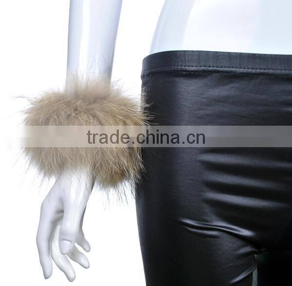 2015 new genuine raccoon fur cuff/ real fur cuff