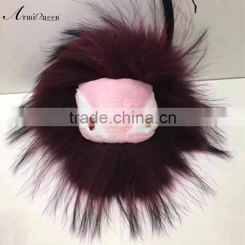 New style great promotional item fur accessories handbag decoration monster