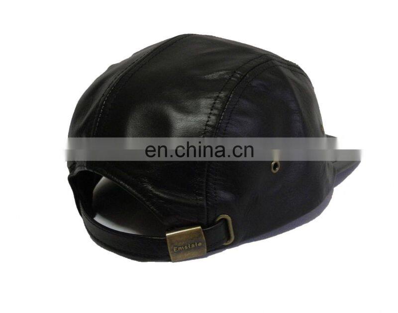 Western popular black leather hat