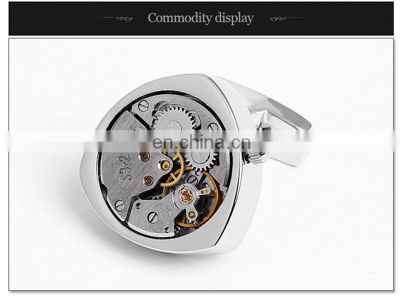 Mechanical cufflinks watch movement steampunk cufflinks