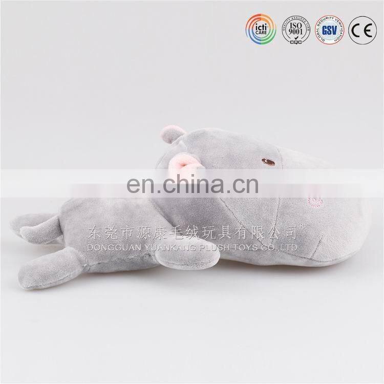 Plush animal hippo shape stuffed pillow
