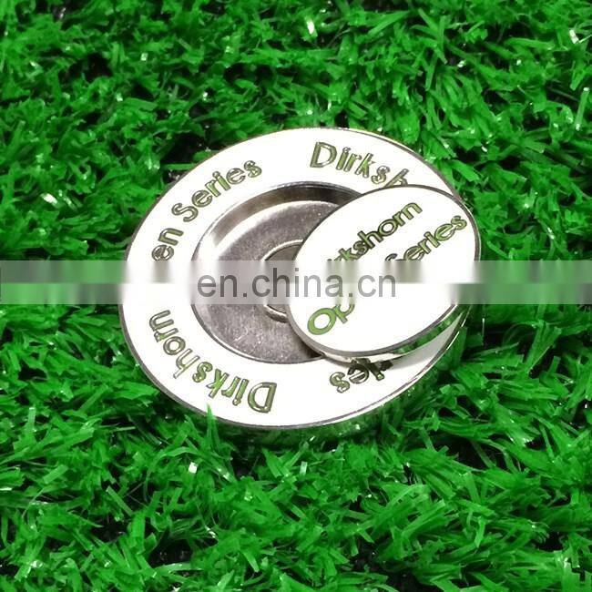 Enamel magnetic custom golf poker chip ball marker with company logo