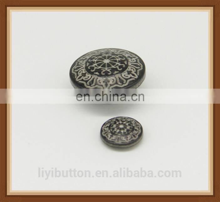 contrast tin shank button for jeans, material is zinc alloy