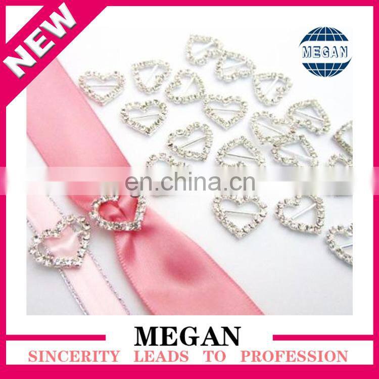 heart cheap rhinestone buckle for wedding invitations