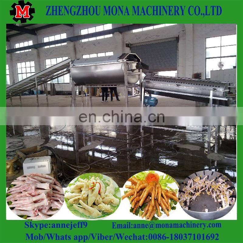Stainless steel chicken feet cutter / chicken feet cutter price / automatic chicken feet cutting machine with working table