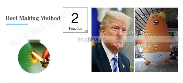 High-quality PVC/ Oxford cloth big finflatable nappy-wearing Donald Trump baby ballon set for protest NB006-4