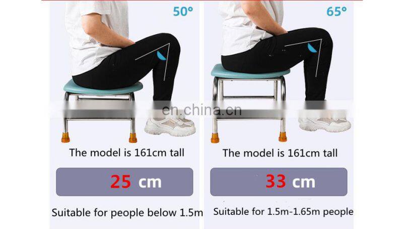 Simple and lightweight stainless steel toilet chair ultra high load-bearing disabled toilet Commode Chair