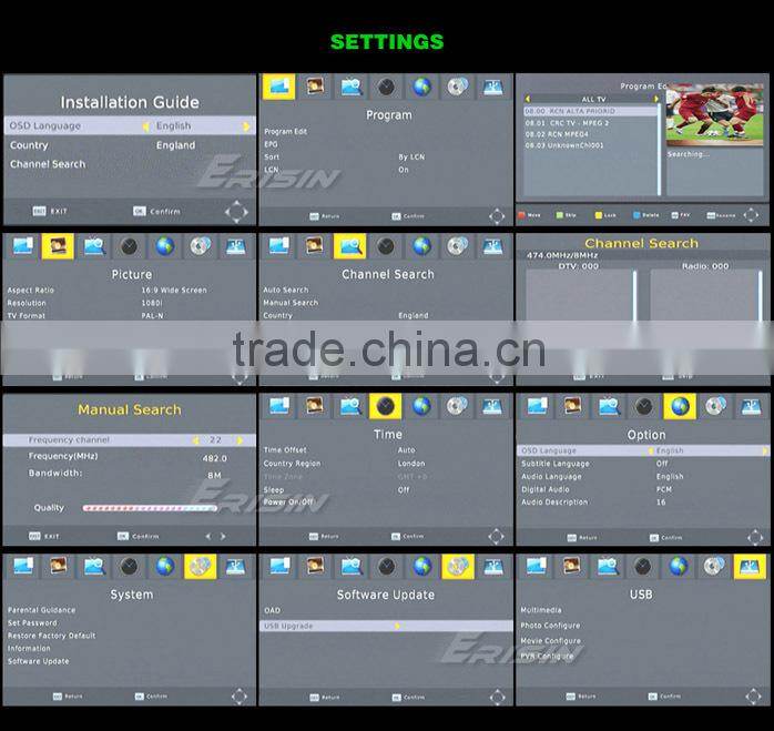 Erisin ES238D Car Video DVD Digital TV Box