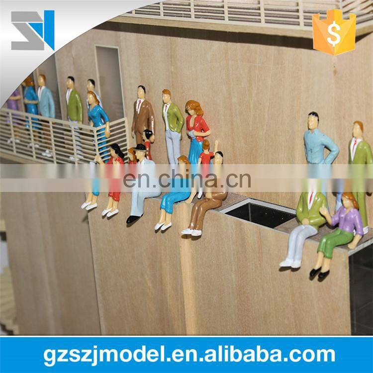 Miniature figure for architectural model making, delightful scale model