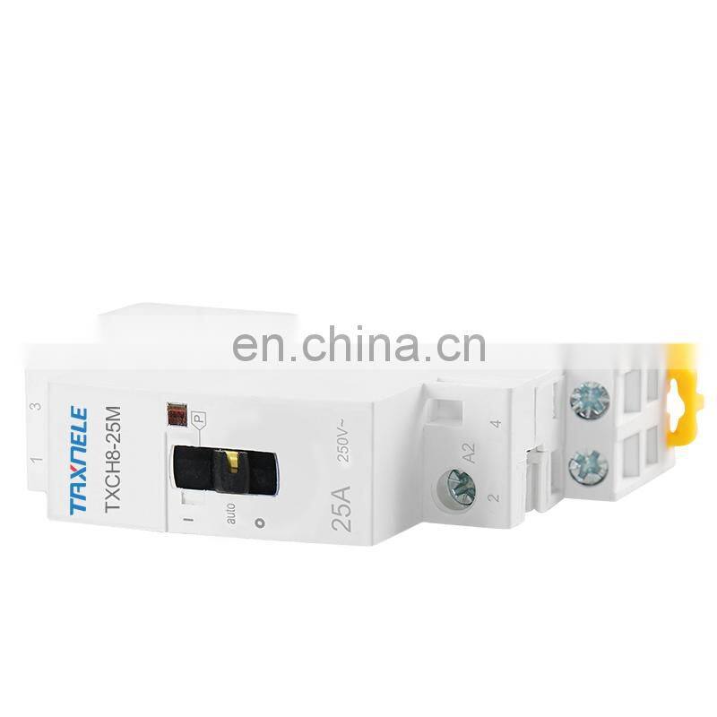 2P 16A 20A 25A 220V/230V 50/60HZ Household Din rail AC Contactor Modular Manual Control Home AC Contactor 2NO 2NC 1NO1NC