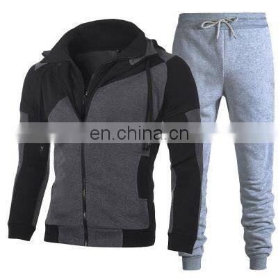 New year sale 2-pieces men's extra large size sports and leisure sports jogging suit custom men's hooded suit