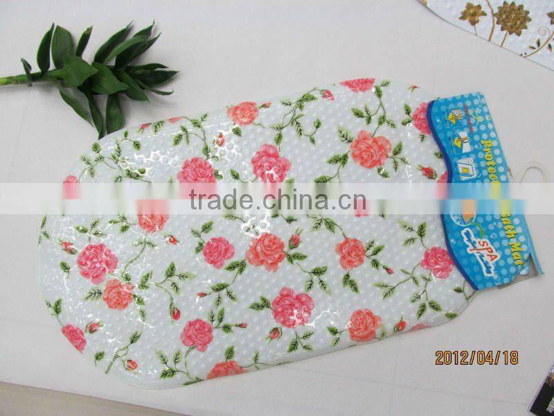 PVC bath printed bath mat mat anti-slip mat (JK-6636J)