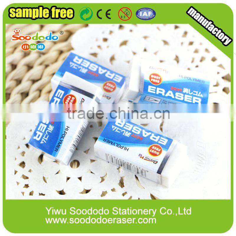 White Office stationery item/eraser set