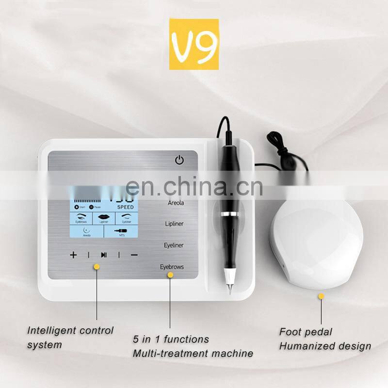 Sales Hot sale digital Tattoo Machine MTS/PMU Semi Permanent Makeup machine for Eyebrow Lip Beauty Artmex V9 microblading