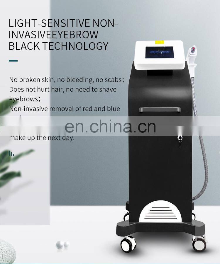 Single Handle Non-invasive Tattoo Removal Laser Machine Q Switch Nd Yag Laser Eyebrow Washing Instrument Pigment Spot Removal