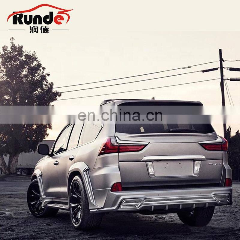 Runde Car Modification For Lexus LX570 2016 Upgrade WALD Style Wide Body Kit Front lip Rear lip Wheel Spoiler