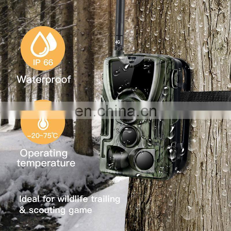 IP 65 Weatherproof 0.3s Trig ger Wildlife Night Vision Digital 4G trial lte camera hunting