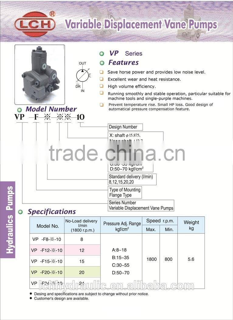 Veljan denison Single Vane Pump pump hydraulic