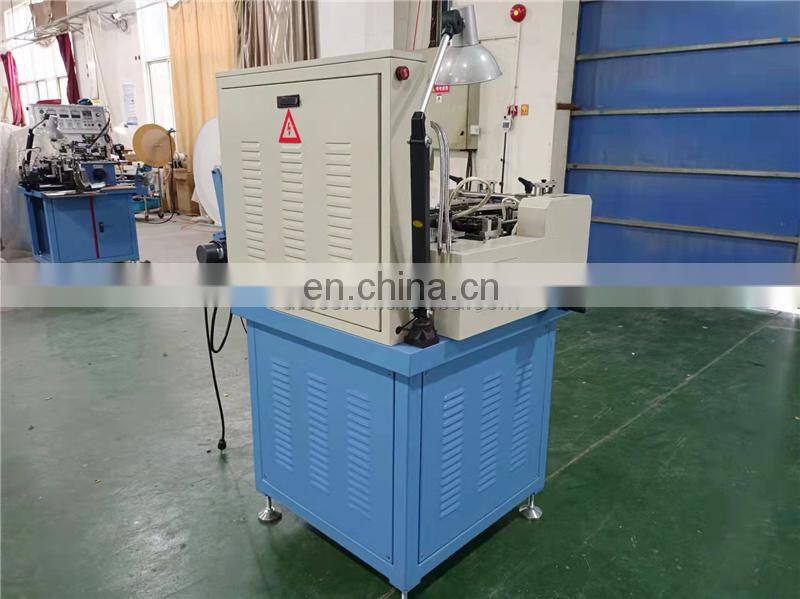 US4000 Auto hot cold knife cotton webbing ribbon garment nylon label cutting and folding machine with triangle middle fold