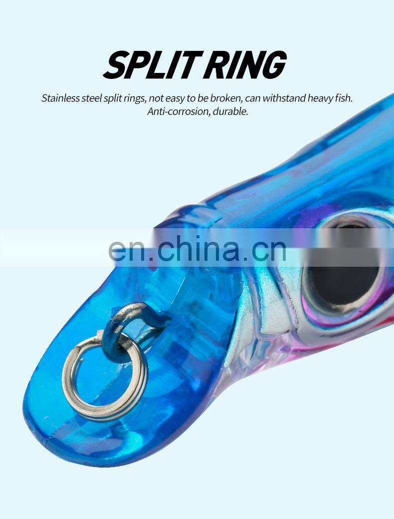 JOHNCOO 140MM 20G Suspend Realistic Fishing Pencil Poppers Lures with Metal Balls