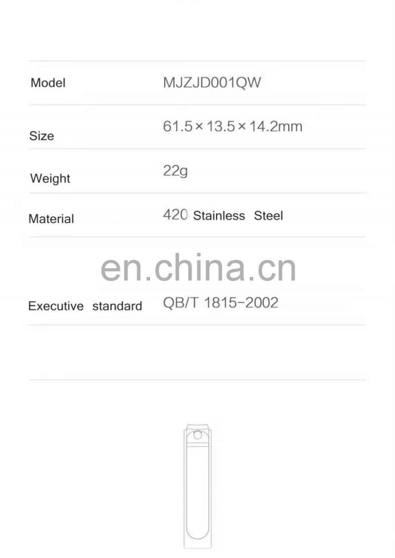 Original Xiaomi Mijia Stainless Steel Nail Clippers With Anti-splash Cover Portable nail clippers