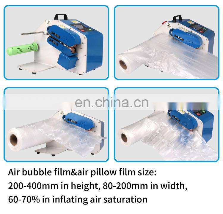 Easy Operation Plastic Film 18M/Min Industrial Air Bubble Filling Cushion Protective Packaging Pillow Making Foam Machine