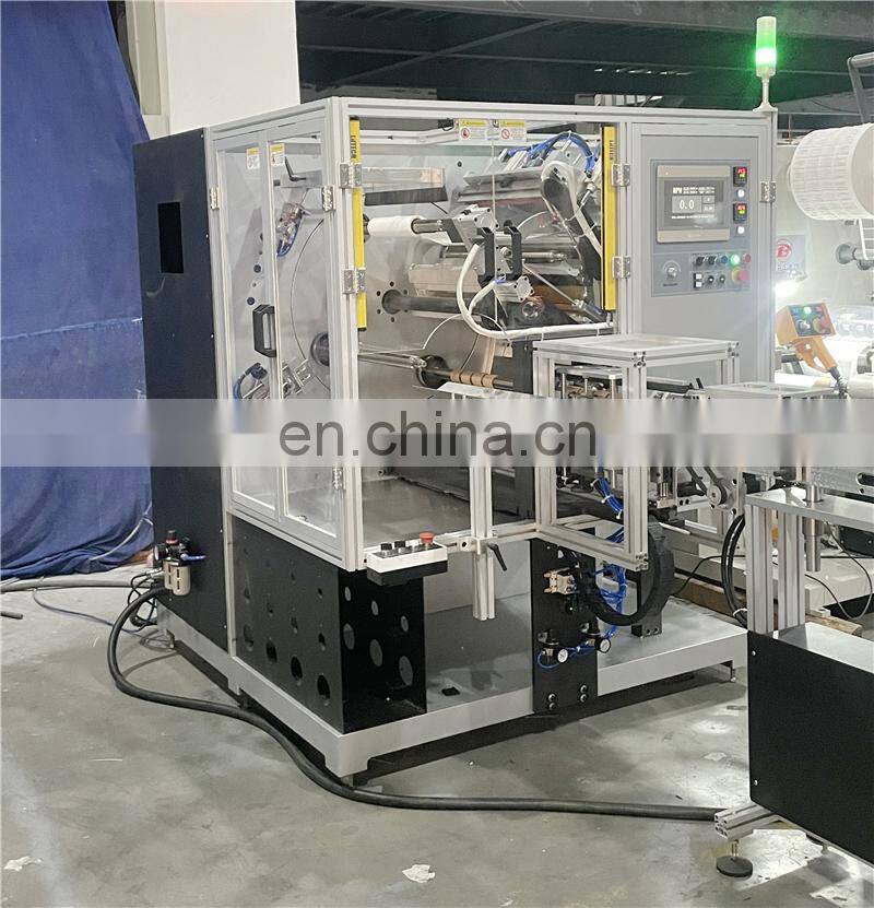 UR320S Automatic Non-stop 4 Rotary Spindle Adhesive Sticker Label Turret Rewinder Machine with Automatic Paper Core Feeder