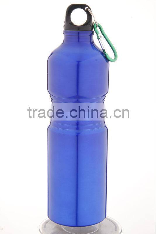 750ml Hot Sale Portative Aluminium Water Bottles With Carabiners
