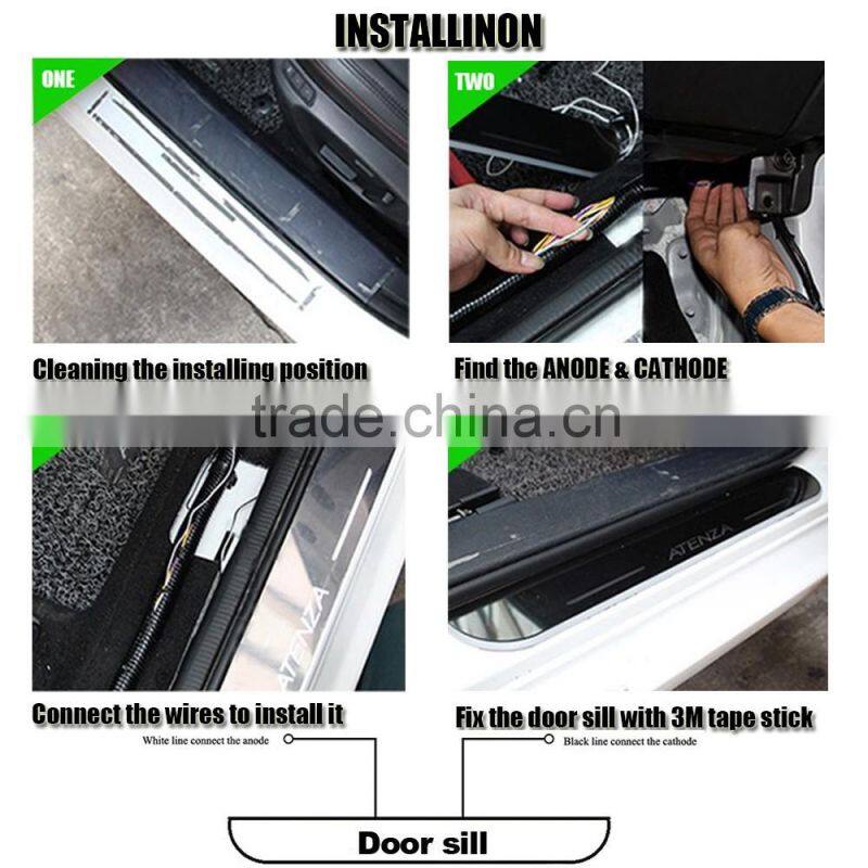 LED flash scuff Sill Plate light for X1 E84 2011~2015 car door sill plate light moving flash car sill plate light