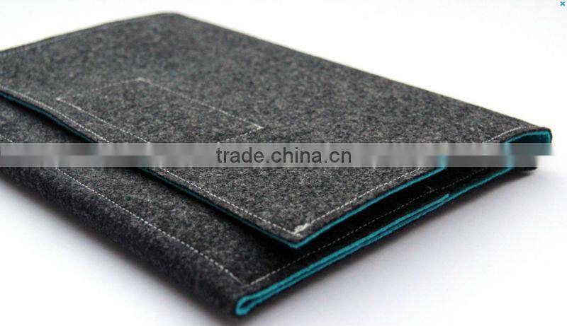 online wholesale fashion comfortale healthy blue 2.5 mm wool felt case for 4ipad with mini notebook earing pen holder in side