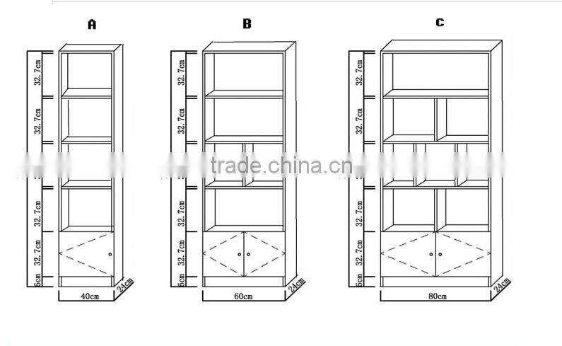 Customize 100% Solid wood ladder shelf furniture, pine wood display book shelf